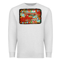 Oatmeal Heather christmas serape sunflower background Premium Sweatshirt - Jasminsmagicworld