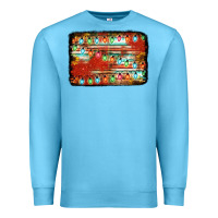 Ocean Blue christmas serape sunflower background Premium Sweatshirt - Jasminsmagicworld
