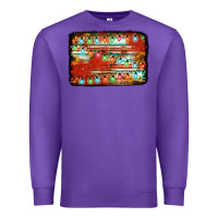 Purple christmas serape sunflower background Premium Sweatshirt - Jasminsmagicworld