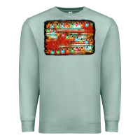 Seafoam christmas serape sunflower background Premium Sweatshirt - Jasminsmagicworld