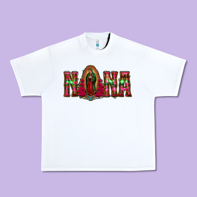 Nana Floral Aztec Leopard Urban Heavy Tee Designed By Jasminsmagicworld