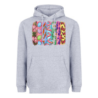 Heather Grey Easter Brushstrokes Heavyweight Hoodie - RanaPortraitStore