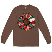 Chestnut Christmas sunflower Long Sleeve Tee - CowhideDigitalArt