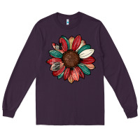 Plum Christmas sunflower Long Sleeve Tee - CowhideDigitalArt