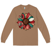 Toasted Coconut Christmas sunflower Long Sleeve Tee - CowhideDigitalArt