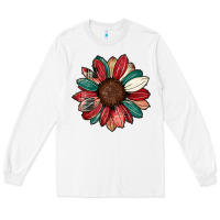White Christmas sunflower Long Sleeve Tee - CowhideDigitalArt