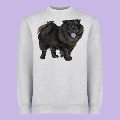 Black Chow Chow Heavyweight Sweatshirt Designed By Ranaportraitstore