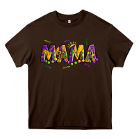 Chocolate Brown mama mardi gras Heavy Core Tee - OliviaCreatesArt