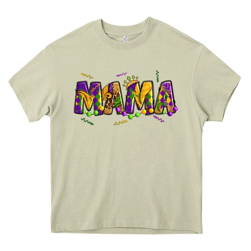 Mama Mardi Gras Heavy Core Tee by OliviaCreatesArt | Teevron