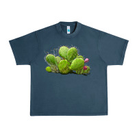 Midnight Navy Desert Prickly Pear Cactus Urban Heavy Tee - LillyAllenDesigns