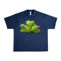 Navy Desert Prickly Pear Cactus Urban Heavy Tee - LillyAllenDesigns