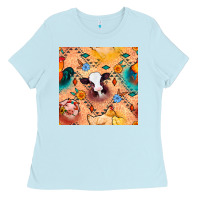 Baby Blue western farm animals seamless pattern Ladies Tee - BundleAndBundleShop