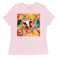 Bubblegum Pink western farm animals seamless pattern Ladies Tee - BundleAndBundleShop