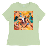 Matcha western farm animals seamless pattern Ladies Tee - BundleAndBundleShop