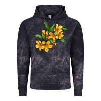 Cloud Black Yellow Jessamine Flower Illustrations Vintage Hoodie - LillyAllenDesigns