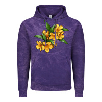 Cloud Purple Yellow Jessamine Flower Illustrations Vintage Hoodie - LillyAllenDesigns