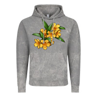 Cloud Rock Yellow Jessamine Flower Illustrations Vintage Hoodie - LillyAllenDesigns