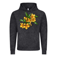 Yellow Jessamine Flower Illustrations Vintage Hoodie | Teevron
