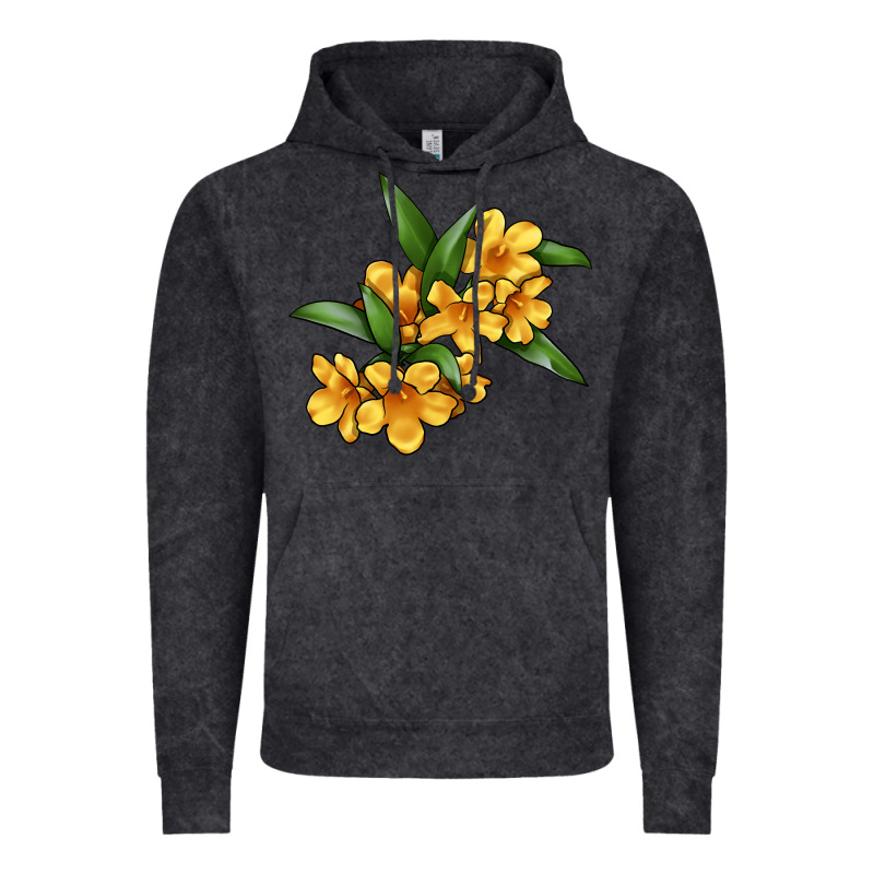 Yellow Jessamine Flower Illustrations Vintage Hoodie by LillyAllenDesigns | Teevron