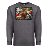 Charcoal Heather army cowhide leopard Christmas Premium Sweatshirt - Jasminsmagicworld