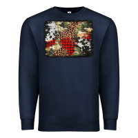 Navy army cowhide leopard Christmas Premium Sweatshirt - Jasminsmagicworld