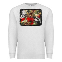 Oatmeal Heather army cowhide leopard Christmas Premium Sweatshirt - Jasminsmagicworld