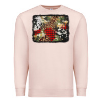 Pale Pink army cowhide leopard Christmas Premium Sweatshirt - Jasminsmagicworld