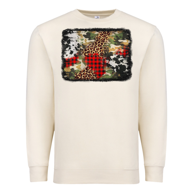 Army Cowhide Leopard Christmas Premium Sweatshirt by Jasminsmagicworld | Teevron