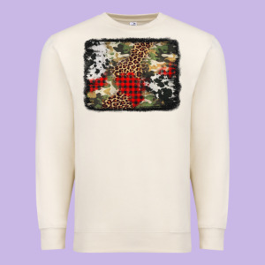 Army Cowhide Leopard Christmas Premium Sweatshirt Designed By Jasminsmagicworld