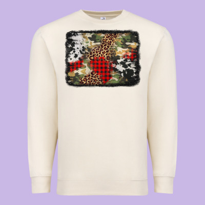 Army Cowhide Leopard Christmas Premium Sweatshirt Designed By Jasminsmagicworld