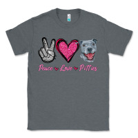 Charcoal Heather Peace Love Pitties Classic Tee - Jasminsmagicworld