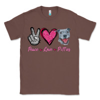 Chestnut Peace Love Pitties Classic Tee - Jasminsmagicworld