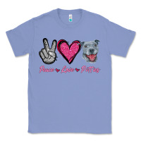 Colony Blue Peace Love Pitties Classic Tee - Jasminsmagicworld