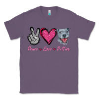 Lavender Peace Love Pitties Classic Tee - Jasminsmagicworld