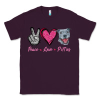 Plum Peace Love Pitties Classic Tee - Jasminsmagicworld