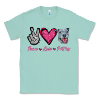 Seafoam Peace Love Pitties Classic Tee - Jasminsmagicworld