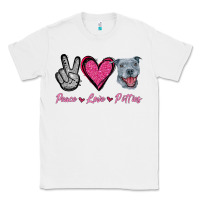 White Peace Love Pitties Classic Tee - Jasminsmagicworld