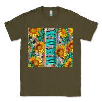 Army Green mama wıth sunflowers and gemstone Classic Tee - Artiststas