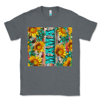 Charcoal Heather mama wıth sunflowers and gemstone Classic Tee - Artiststas
