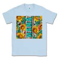 Dusty Blue mama wıth sunflowers and gemstone Classic Tee - Artiststas