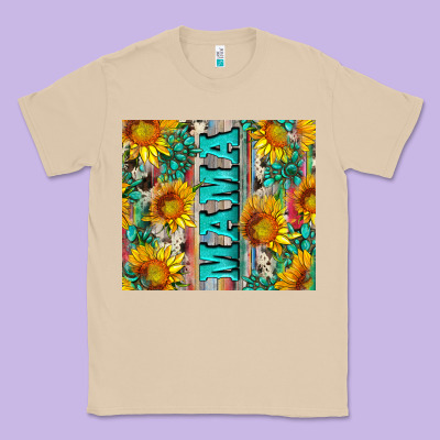 Mama Wıth Sunflowers And Gemstone Classic Tee Designed By Artiststas