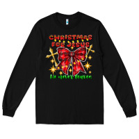 Black festive christmas message with crosses Long Sleeve Tee - CowhideDigitalArt