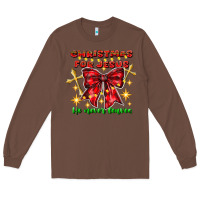Chestnut festive christmas message with crosses Long Sleeve Tee - CowhideDigitalArt