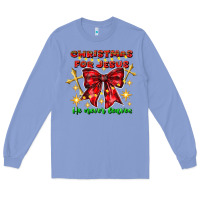 Colony Blue festive christmas message with crosses Long Sleeve Tee - CowhideDigitalArt