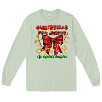 Matcha festive christmas message with crosses Long Sleeve Tee - CowhideDigitalArt