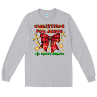 Moon Dust festive christmas message with crosses Long Sleeve Tee - CowhideDigitalArt