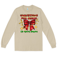 Mushroom festive christmas message with crosses Long Sleeve Tee - CowhideDigitalArt