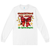 White festive christmas message with crosses Long Sleeve Tee - CowhideDigitalArt