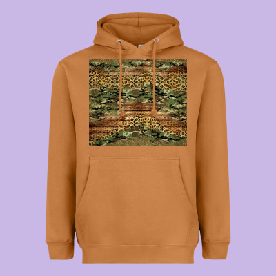 Camo Leopard And Glitter Tumbler Heavyweight Hoodie Designed By Jasminsmagicworld