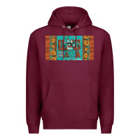 Burgundy dog mama license plate Premium Hoodie - Artiststas